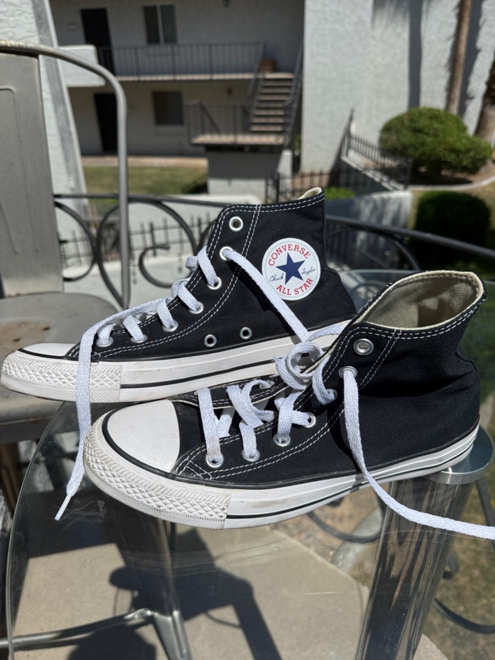 Converse Black and White High Top Sneakers